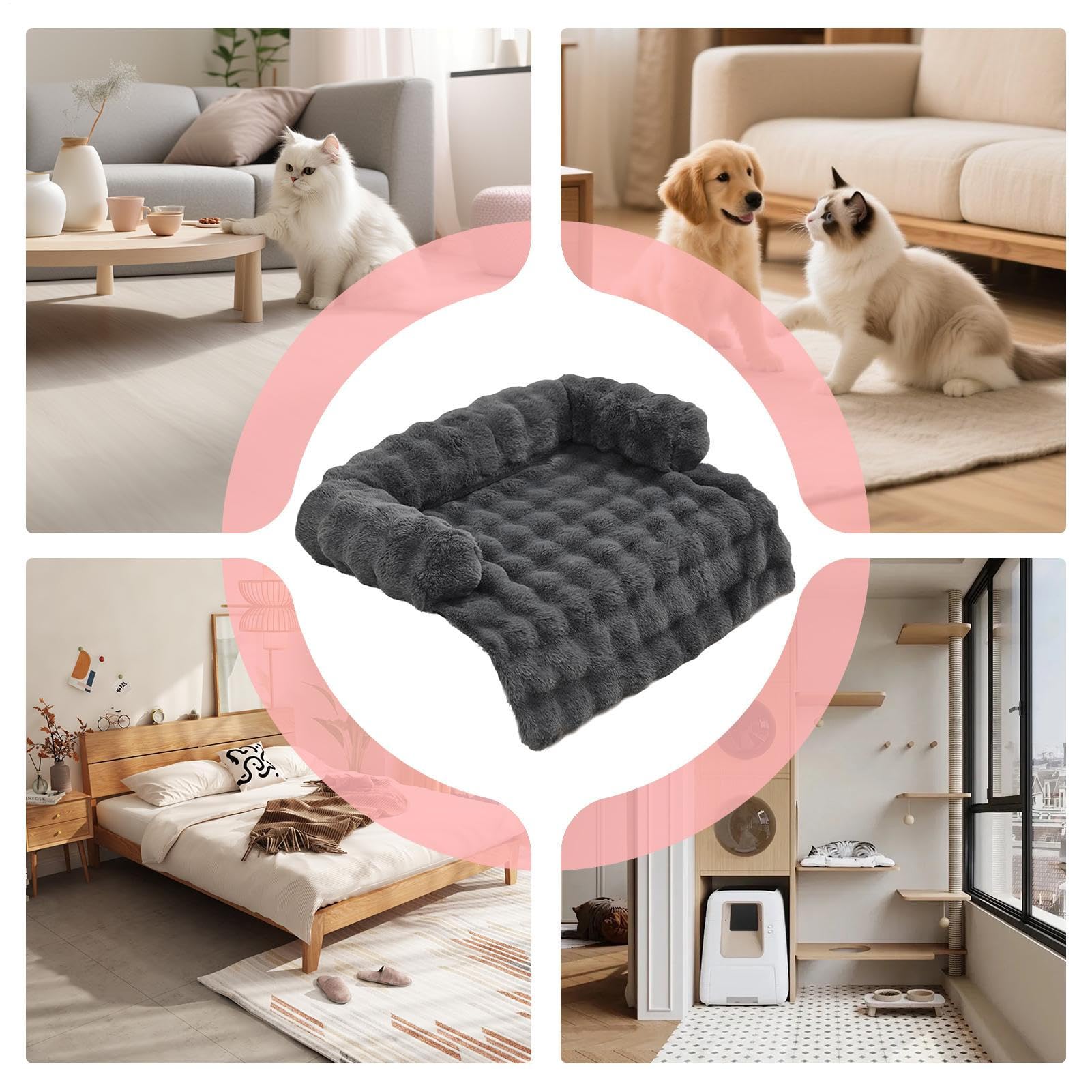 Sofá Cama Para Perros Alfombrilla Lavable De Sofá | Cama Relajante Perros Para dormitorio, salón, zona de juegos, apartamento, relajación interior, sueño nocturno, descanso