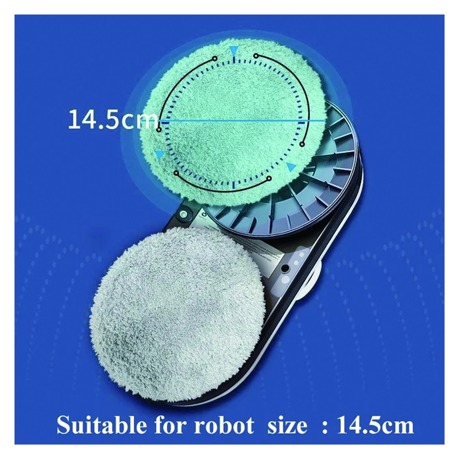 Reinigungslappen For Fensterputzroboter, Wiederverwendbare 14,5 Cm Große Mopps For Universelles Rundes Staubsaugertuch, Staubtuch(36pcs)