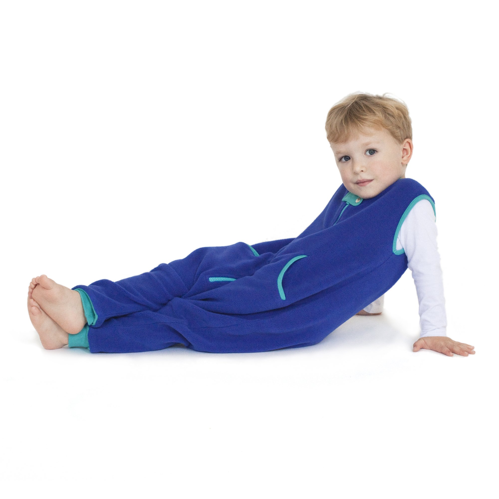 baby deedeeSleep Fleece Kicker Sack with Feet, Sleeping Bag, 18months-2T, Peacock,SK02