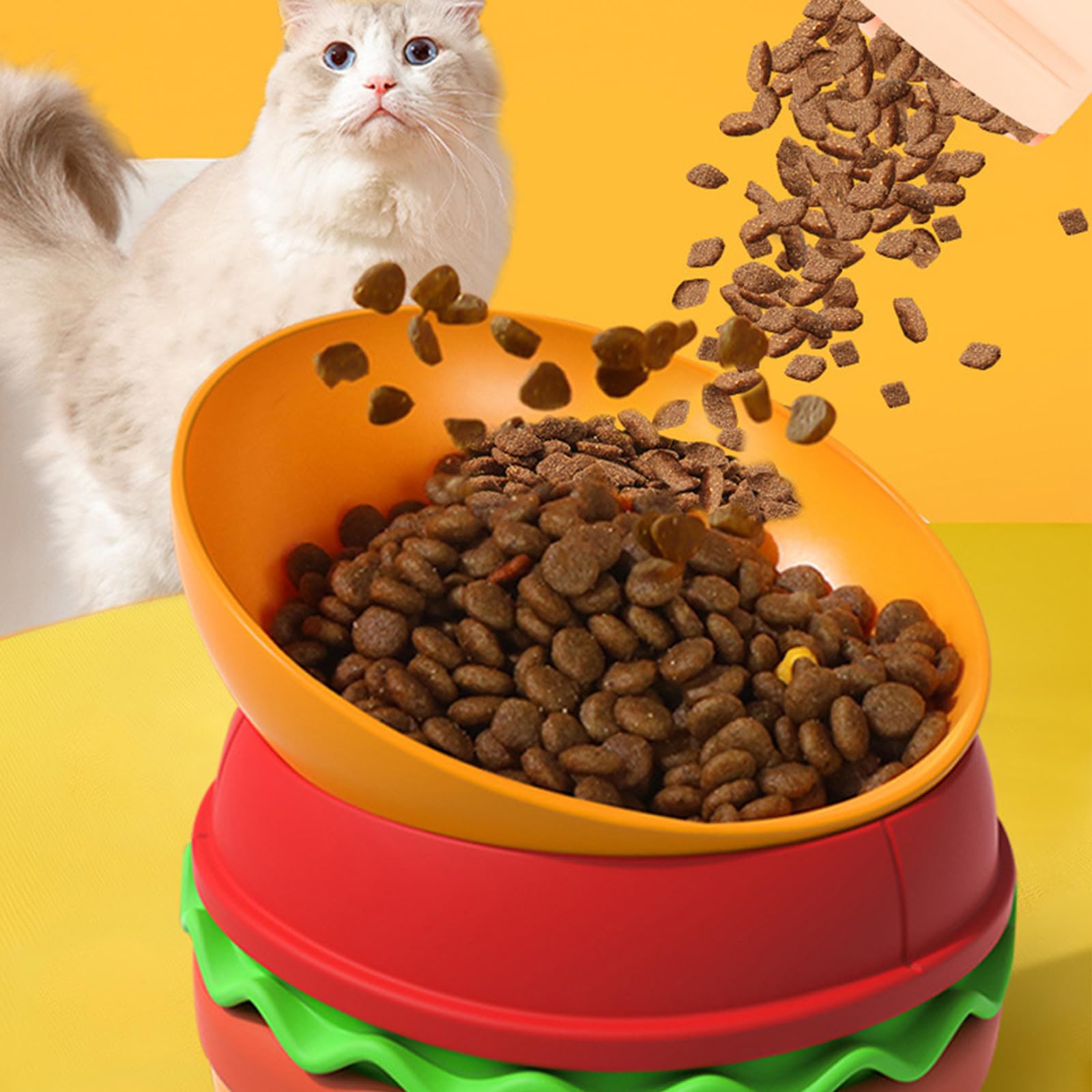 1 Mangiatoia per animali salvaspazio interattiva a 5 livelli con base a ciotola per alimentazione lenta per gatti e cani piccola taglia Silicone antiscivolo Alimentazione per animali domestici