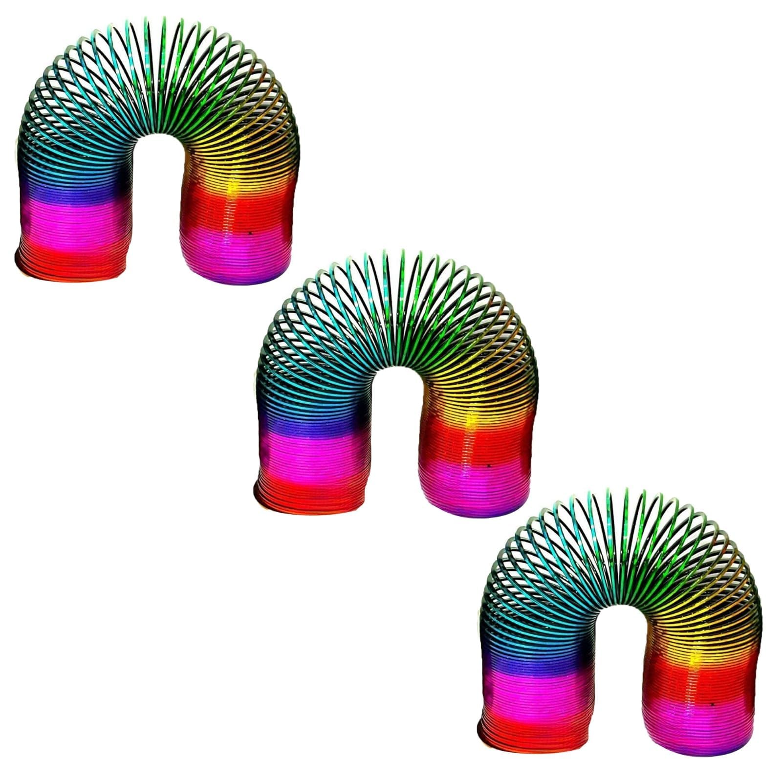 MIXEL Rainbow Magic Spring Toy, Colorful & Eye-Catching Design, Flexible and Durable, Educational Value, Stress Relief & Sensory Play, Idea, (3X15CM)