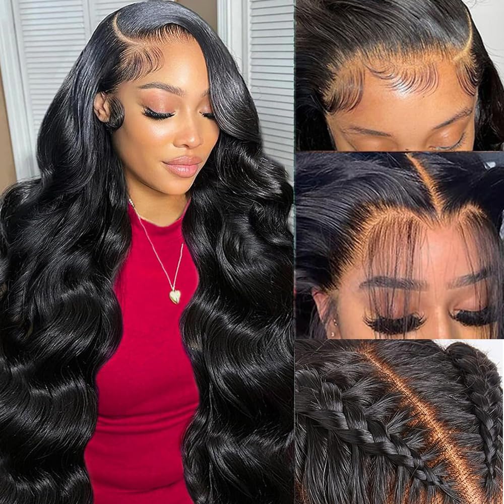 Xiayume Body Wave Lace Front Wigs Human Hair 200 Density 13X6 HD Transparent Front Wig Human Hair Pre Plucked Body Wave Frontal Wig Human Hair
