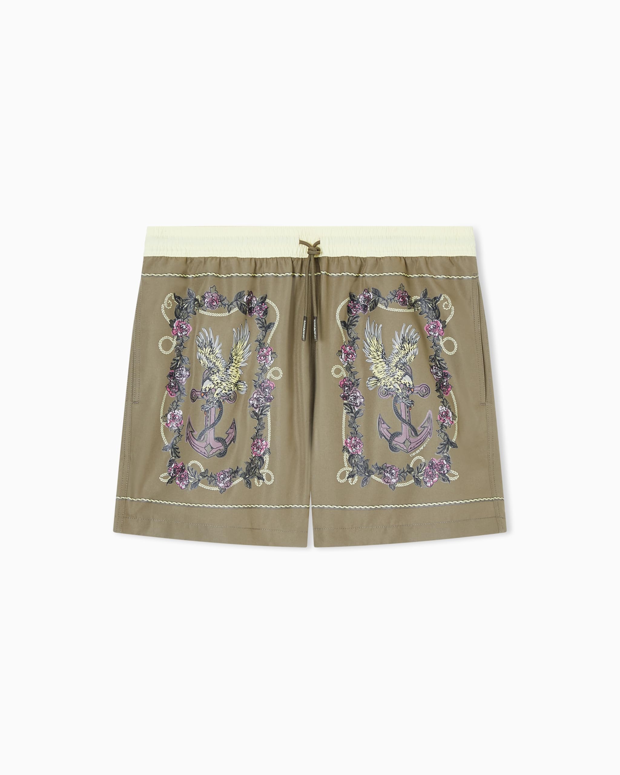 EMPORIO ARMANI Herren Boxer Badehose, grün, L
