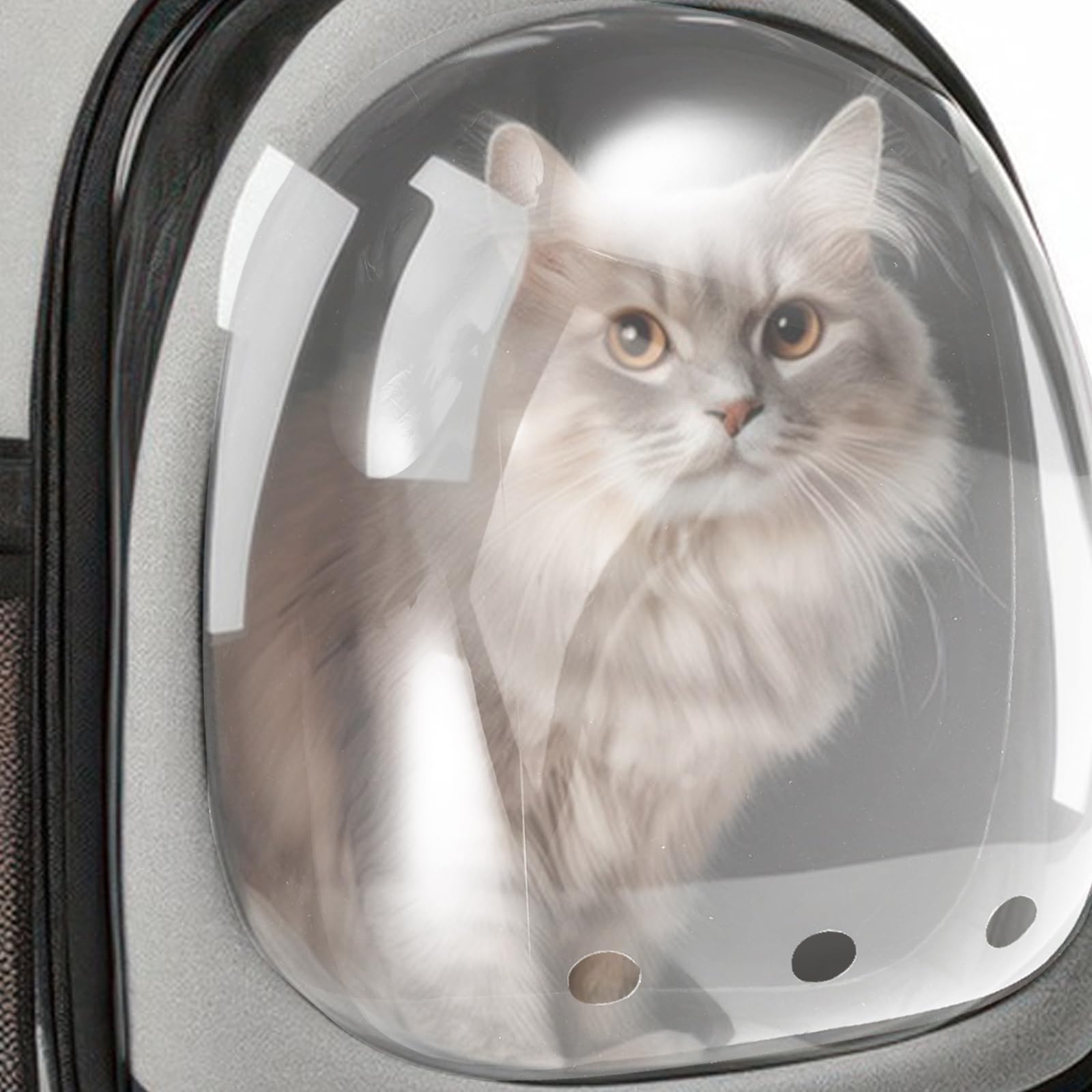 INOOMP Mochila Transparente con ventilación para Gatos, con Burbujas y diseño de Astronauta, para Transportar a Gatitos y Cachorros pequeños.