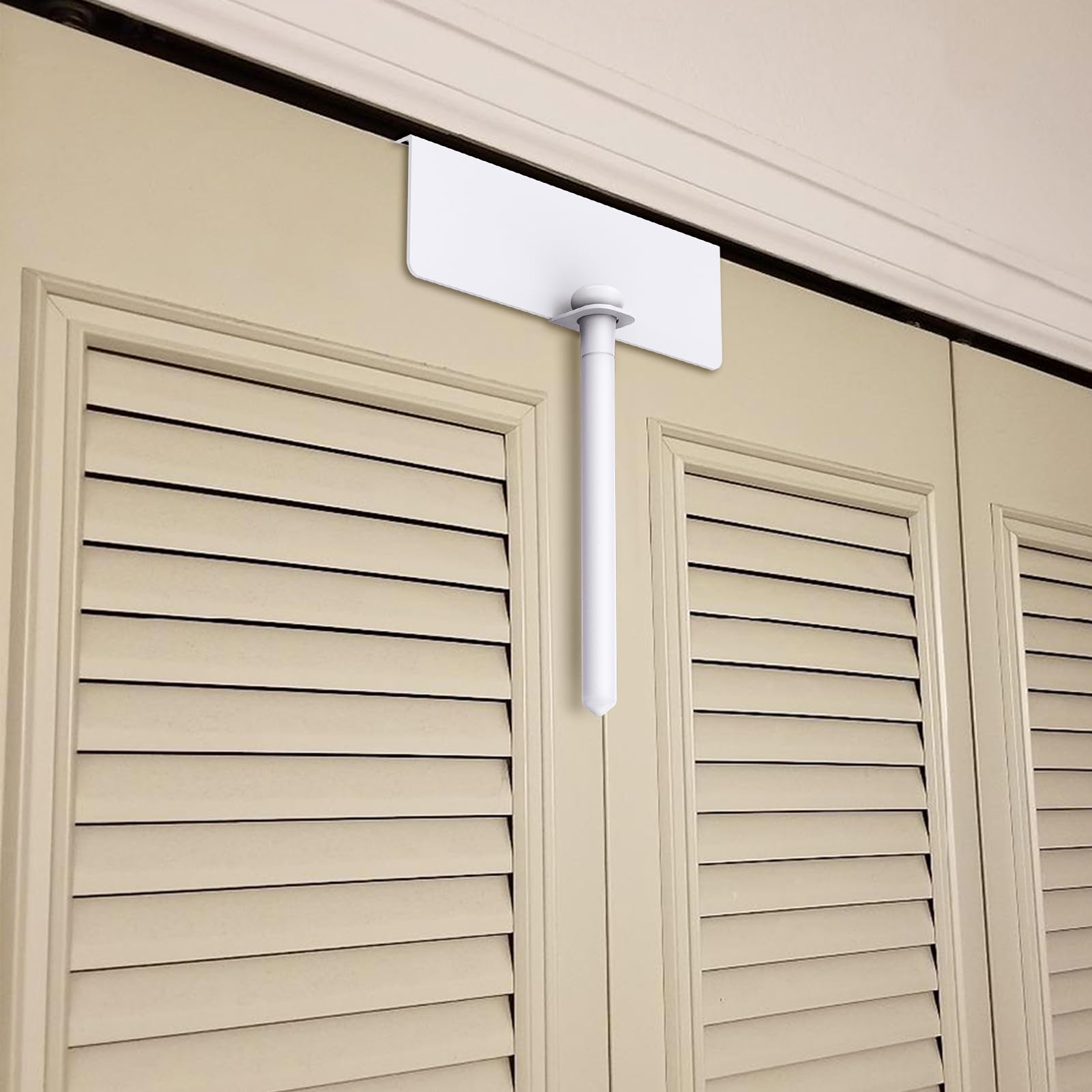 BILLROAD Metal Bifold Door Lock - Double Door Child Safety Locks Keep Toddler, Cats&Dogs Out of Closets, Cabinets, Pantry - No Need Install (1PC)