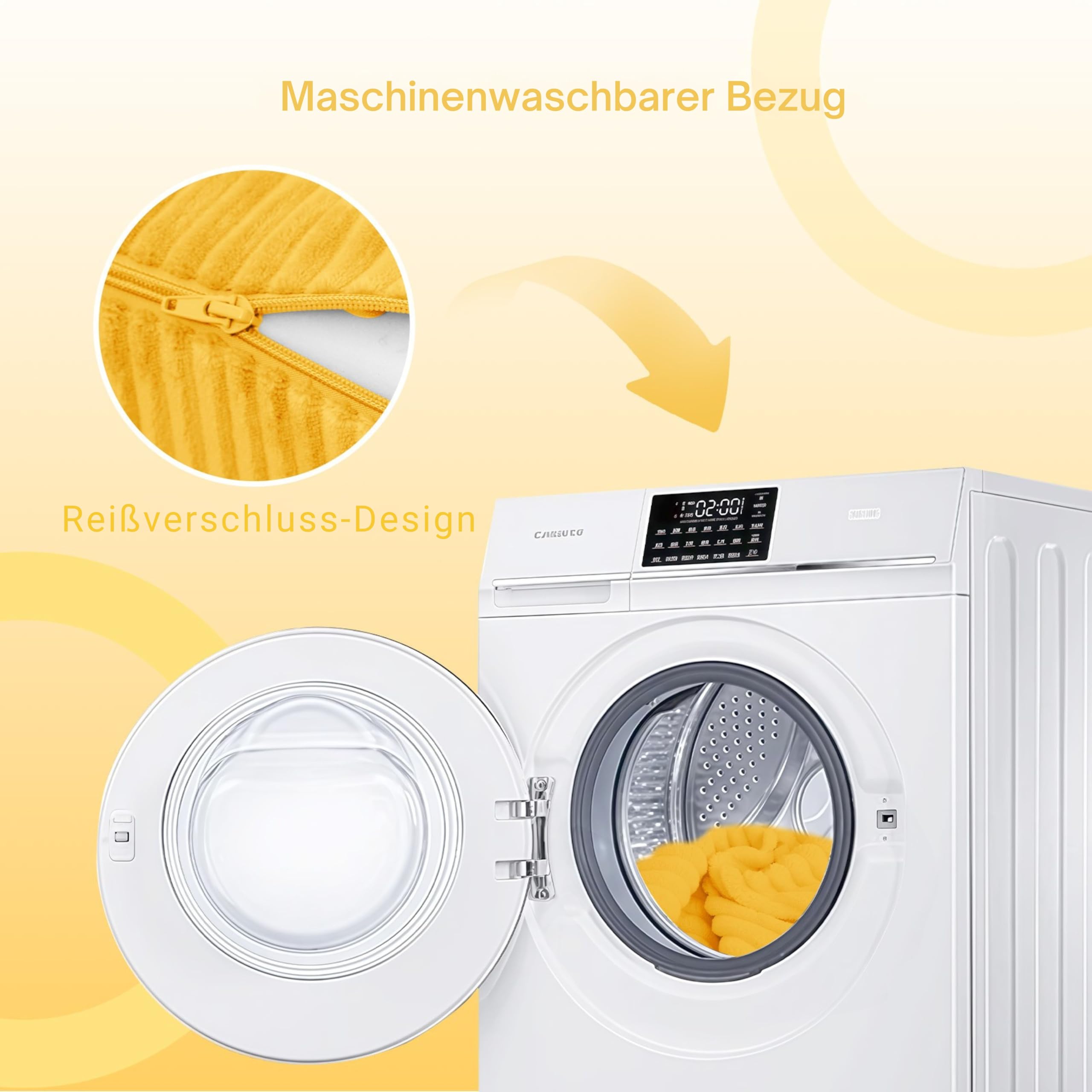 MeMoreCool Cord Sitzsack Kinder von 8–12 Jahren, großer Sitzsäcke mit Füllung, großer Lounge-Sitzsessel für Kuschelecke Kinderzimmer, gemütliche Bodenliege für Mädchen und Jungen, Gelb