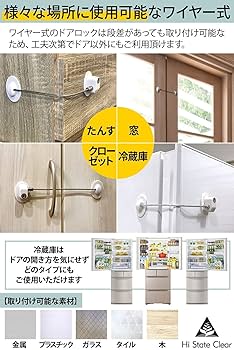 Amazon.co.jp: 冷蔵庫 鍵 後付け 冷蔵庫 ロック ドアロック