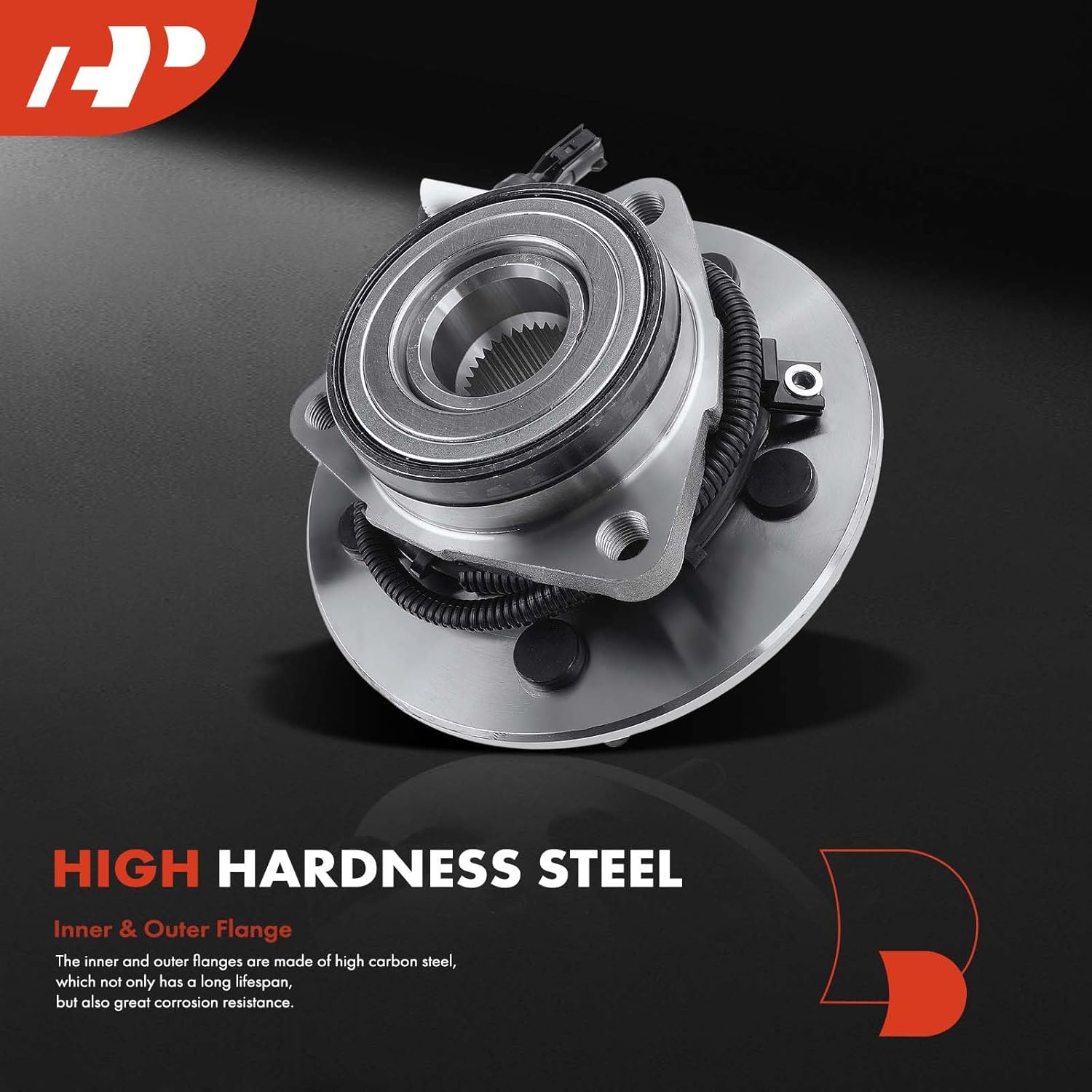 A-Premium Front Wheel Bearing and Hub Assembly with ABS & 5-Lug Compatible with Ford Expedition 1997-2000, Lincoln Navigator 1998-2000, 4WD Only