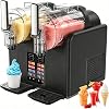 2-in-1 Slush Machine & Soft Serve Ice Cream Maker, with 7 Presets and LED Display, 140oz Large, Auto-Clean, for Margaritas, Frappes, Smoothies Black