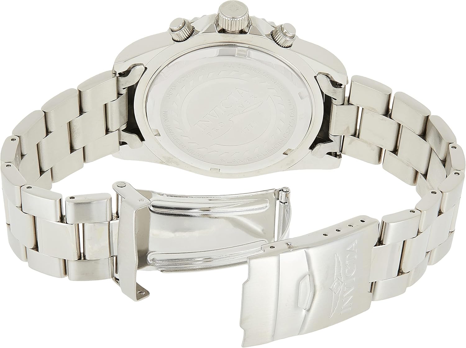Invicta Pro Diver Stainless Steel Men's Quartz Watch - 43mm, Silver / Red - Image 5
