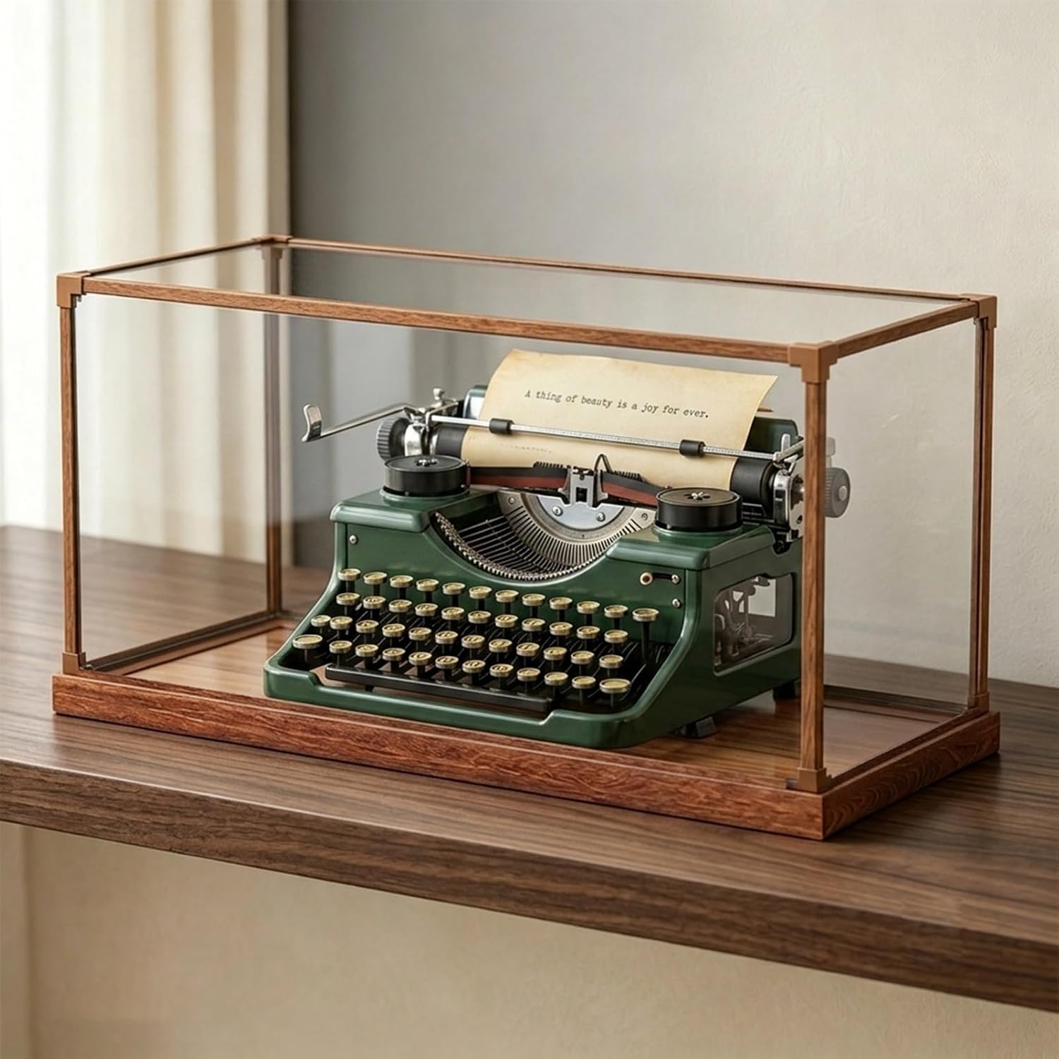 Extra Large Acrylic Display Case for Collectibles Typewriter, Transparent Stackable Display Box, Assembled Rectangle Storage Plastic Showcase