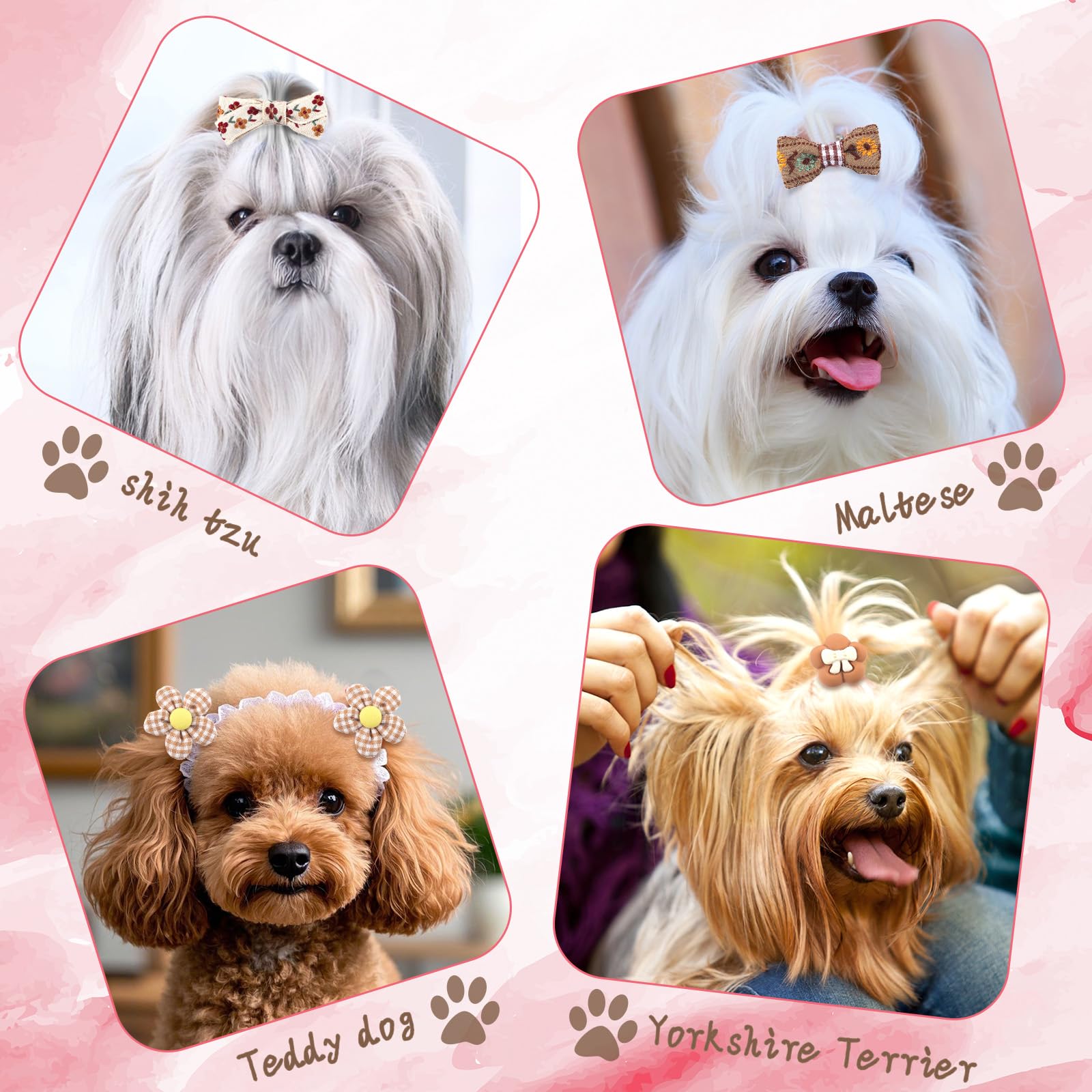20pcs Dog Hair Bows - Image 3