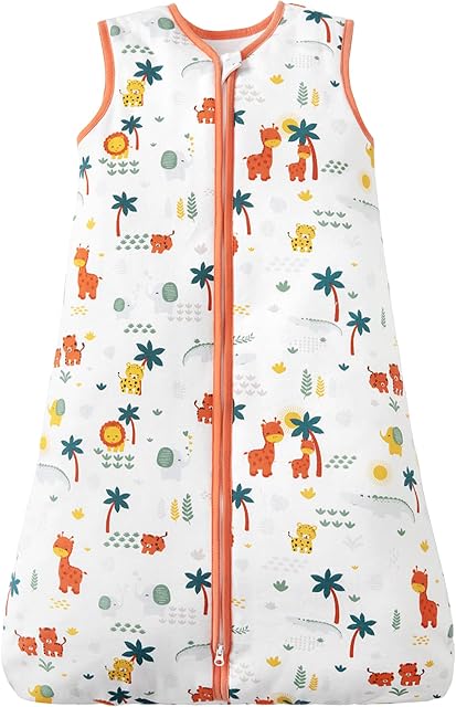 beeweed Baby Winter Sleeping Bag 2.5 Tog, 100% Cotton Toddler Sleep Sack with 2-Way Zipper, Unisex Babies' Sleeveless Wearable Blanket, 12-18 Months