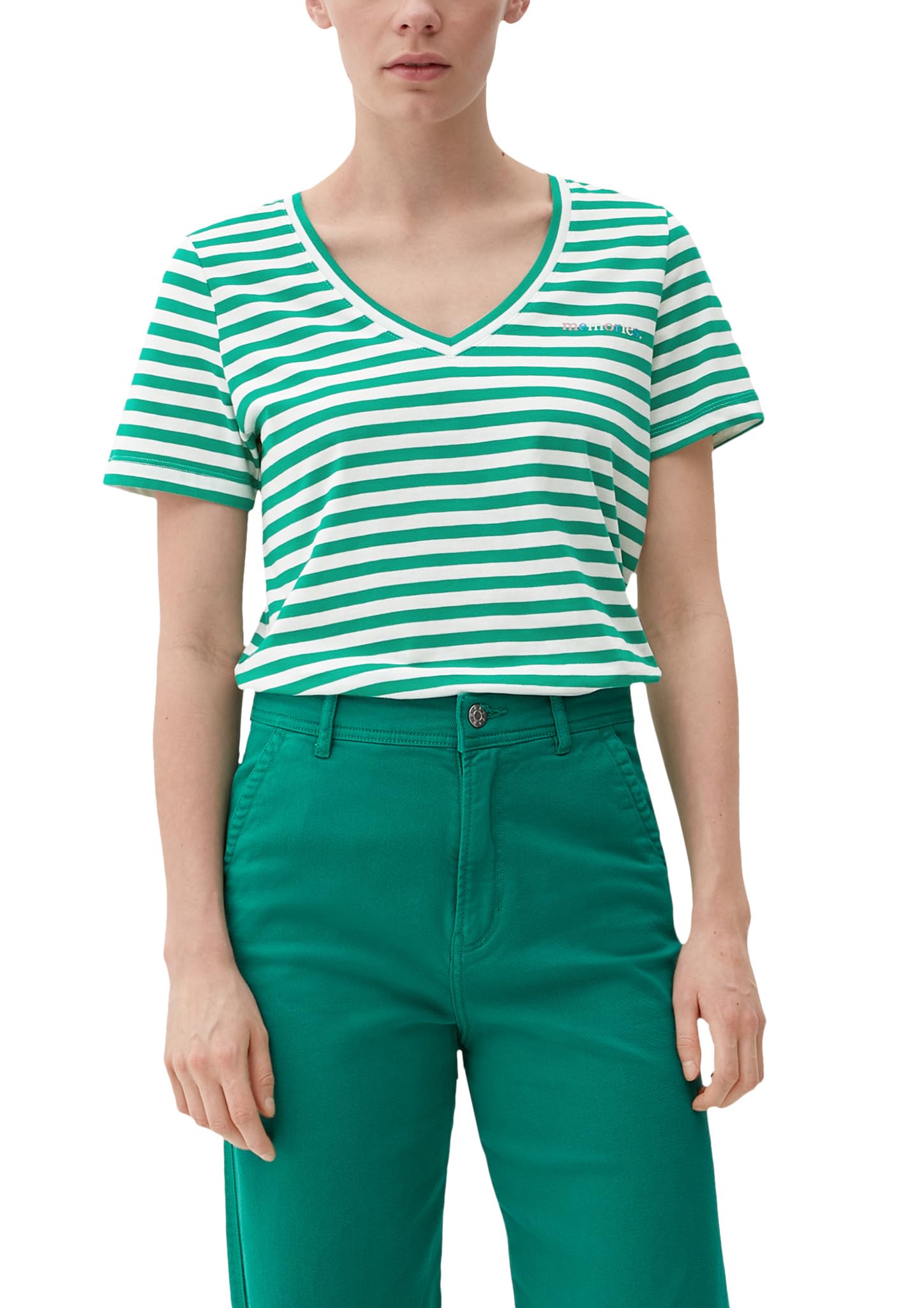 s.Oliver Women's Short Sleeve T-Shirts, Green, 6
