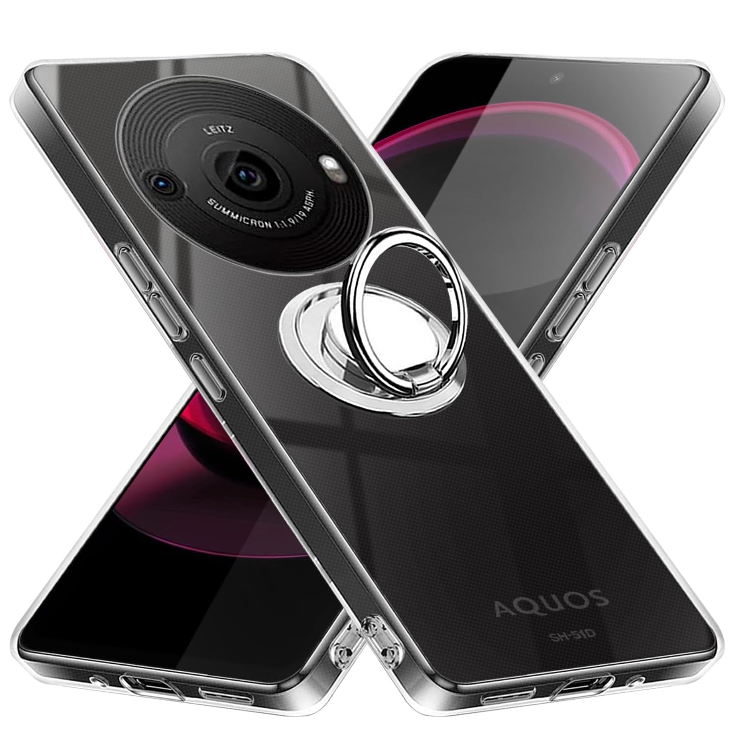 Amazon.co.jp: AQUOS R8 Pro ケース クリア リング付き TPU SH-51D 