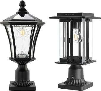 LUTEC Outdoor Solar Post Light with Base 200LM