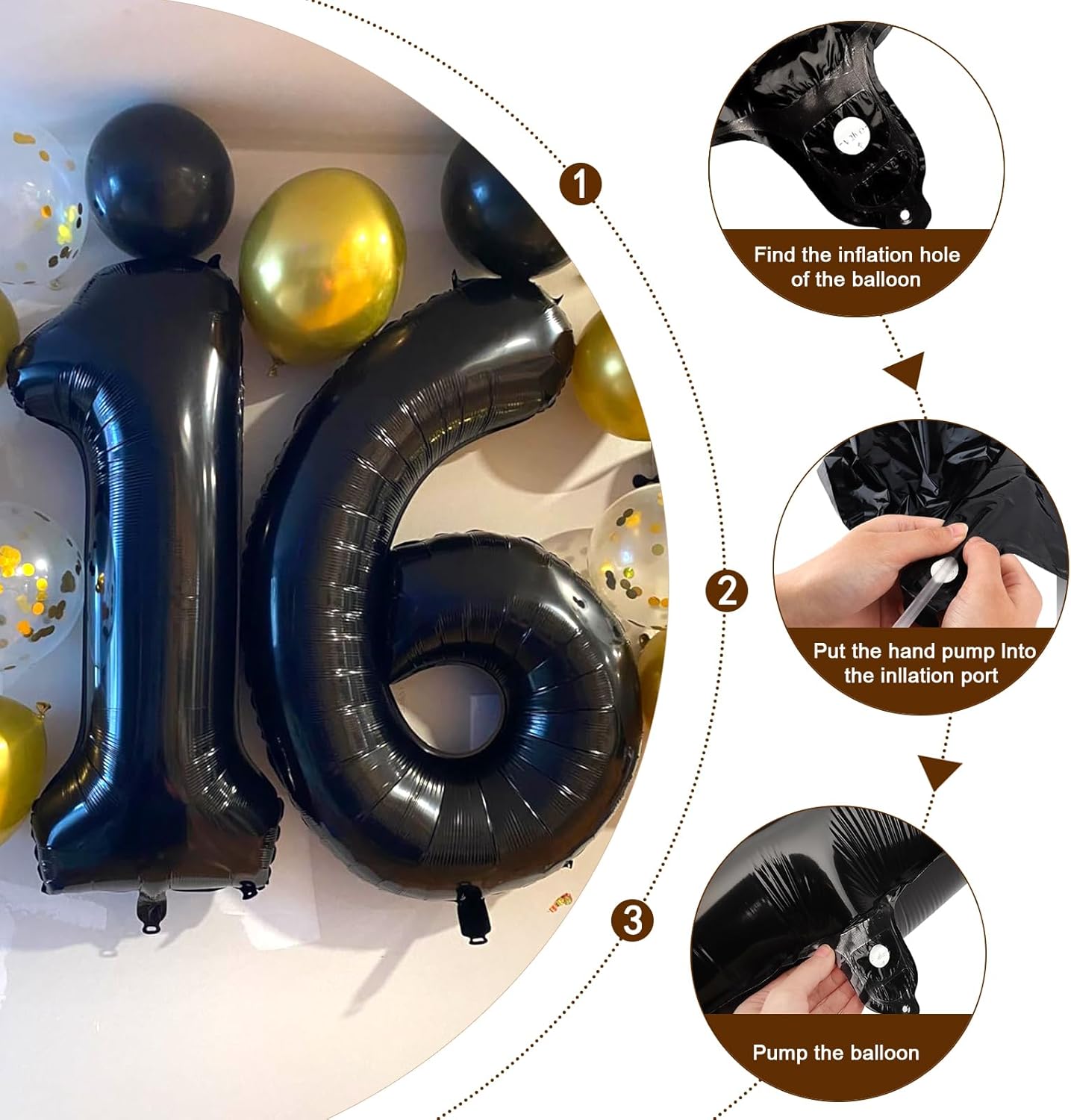 40 Inch Birthday Balloons 28 Number Baloons for Happy Birthday Decorations Supplies, Black Balloons for Celebration Party, Graduation, Photo Prop - Image 6