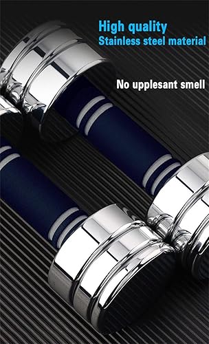 Miniatura 5 de HAKENO Juego de mancuernas ajustables de acero ultra compactas con acabado de espejo para hombres y mujeres, par de pesas de fitness en casa con