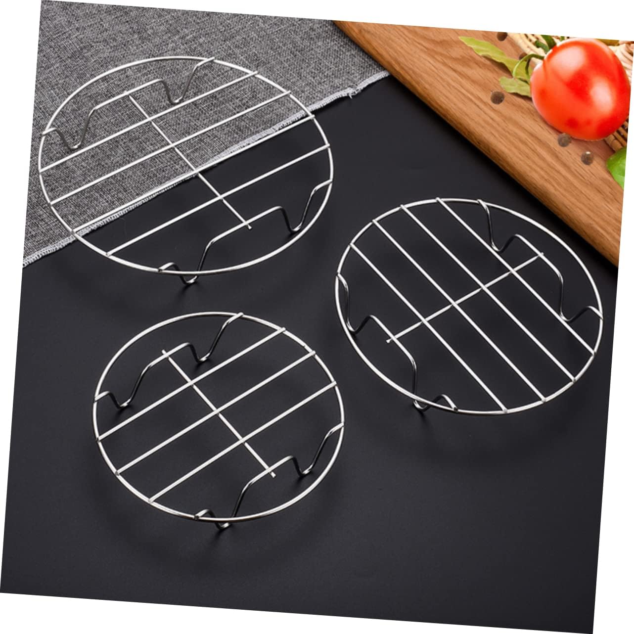 1 Set Steaming Rack Heavy Duty Cooking Rack for Improved Heating Cooling for Steaming Fish Vegetables and More for Oven Use