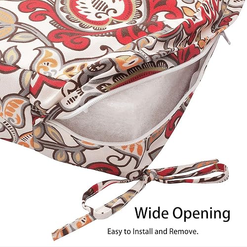 Miniatura 7 de Funda de cojín para banco de patio, 45 x 18 x 3 pulgadas, sin relleno. Funda de repuesto resistente al agua, protección UV, para sofá biplaza con