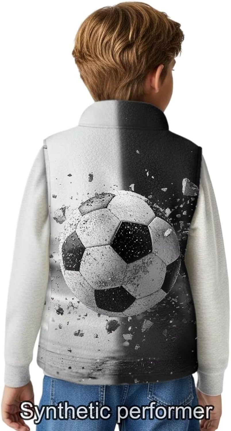 Vest for Boys Zipper Outerwear Teens Kids Lightweight Sleeveless Athletic Coat with Pockets 2-12Y