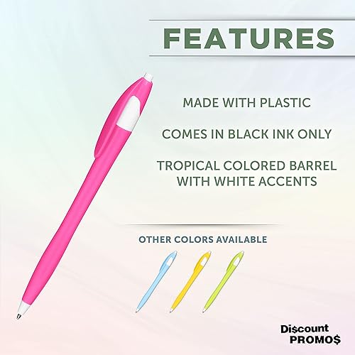 Miniatura 2 de DISCOUNT PROMOS Juego de 10 bolígrafos de oficina de plástico de dos tonos, paquete a granel, tinta negra, ideal para oficina, escuela, negocios,