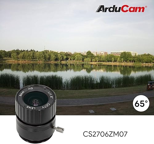 Miniatura 3 de Arducam Kit de lentes de montaje CS para cámara Raspberry Pi HQ (tipo 12.3), longitudes focales de 0.236 in a 0.984 in, 65 a 14 grados, telefoto,