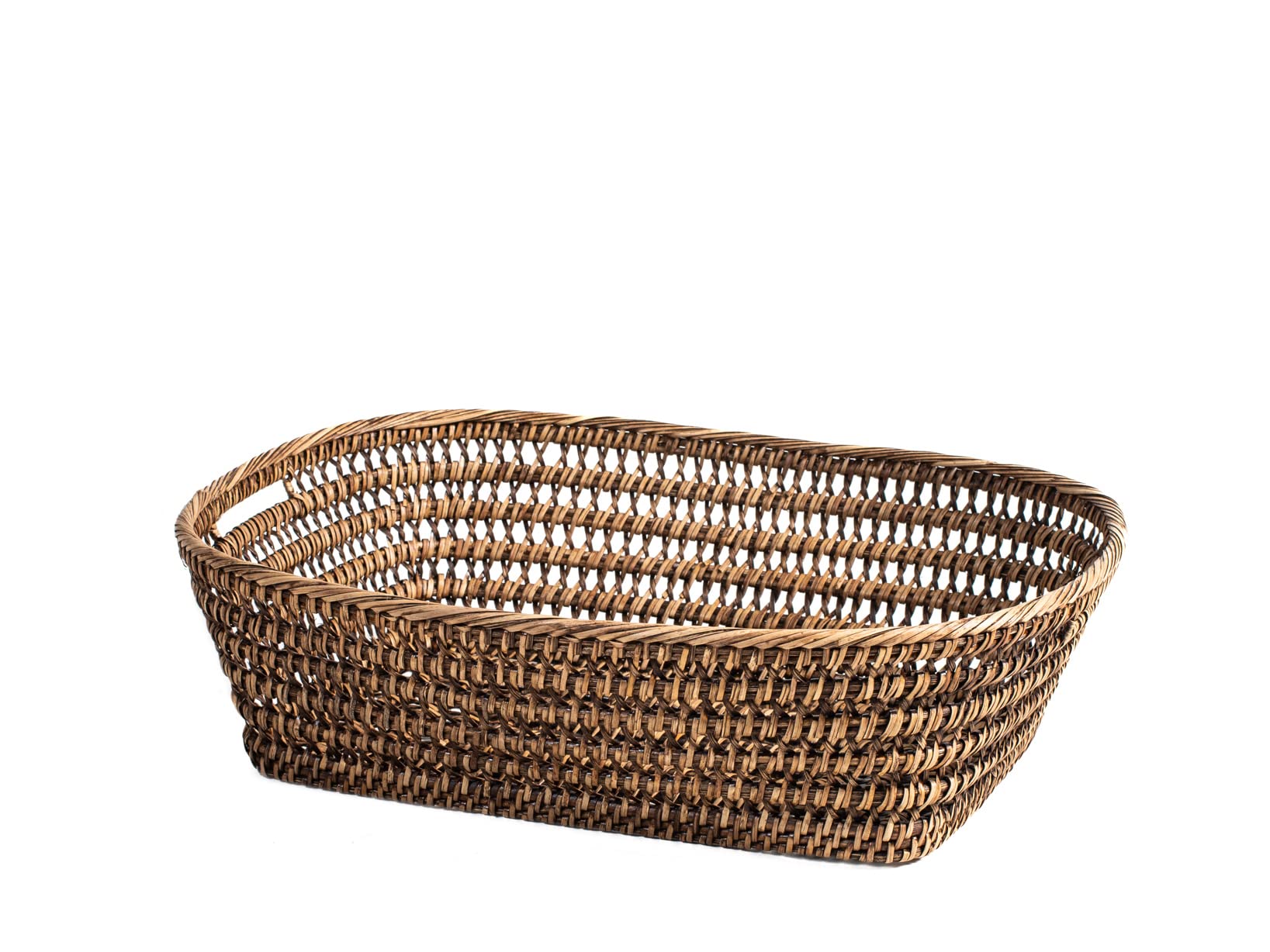 Cesto rettangolare in rattan pour une table basse de salon chaleureuse