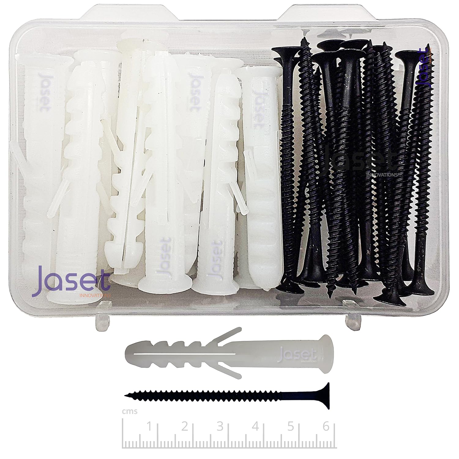 Jaset Innovations Wall Rawl Plugs/Gitti and Matching Dry Wall Screws - Length 60mm Gitti with 60mm Screw (Set of 40 = Total 80 Pieces) (B0D898B9PC) Amazon Price History, Amazon Price Tracker