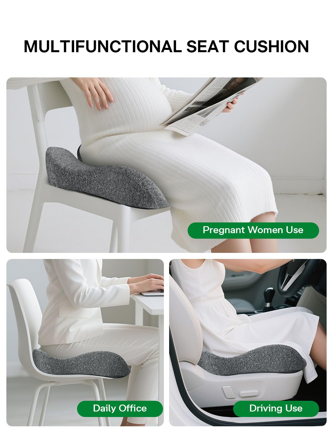 medisana Seat Cushion SC 100 Seat Cushions for Office Chairs Car Seat Wheelchair - Sciatica Tailbone Coccyx Pain — view 8