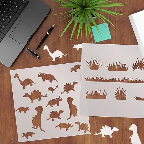 Miniatura 7 de FSWCCK 25 hojas de plantilla de Mylar translúcida lechosa de 10 mil 12 x 12 pulgadas, hojas de plantillas en blanco PET para Cricut, corte láser,