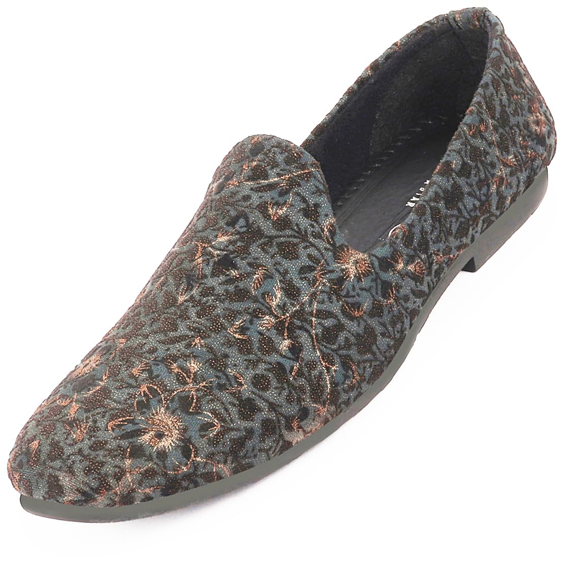 FAUSTO FST FOSME-2067 BROWN-43 Mens Brown Floral Print Embellish Ethnic Wedding Party Pom Slip on Shoes (9 UK) (B0CG23L23M) Amazon Price History, Amazon Price Tracker