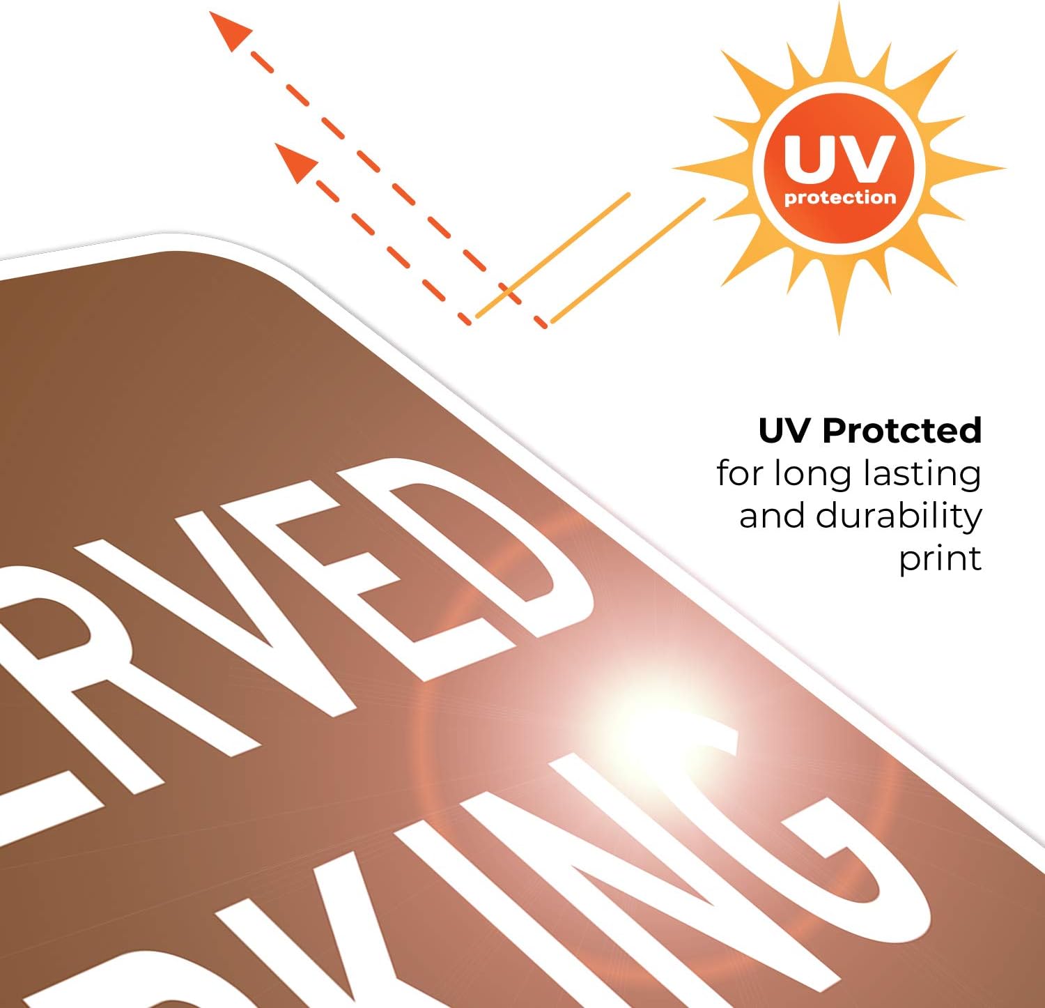 Reserved Parking Sign, 18x18 Inches, Rust Free .063 Aluminum, Fade Resistant, Easy Mounting, Indoor/Outdoor Use, Made in USA