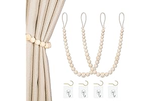 KLOGTSIND Wood Bead Tie Backs: Enhance Your Curtains and Stylize Your Home
