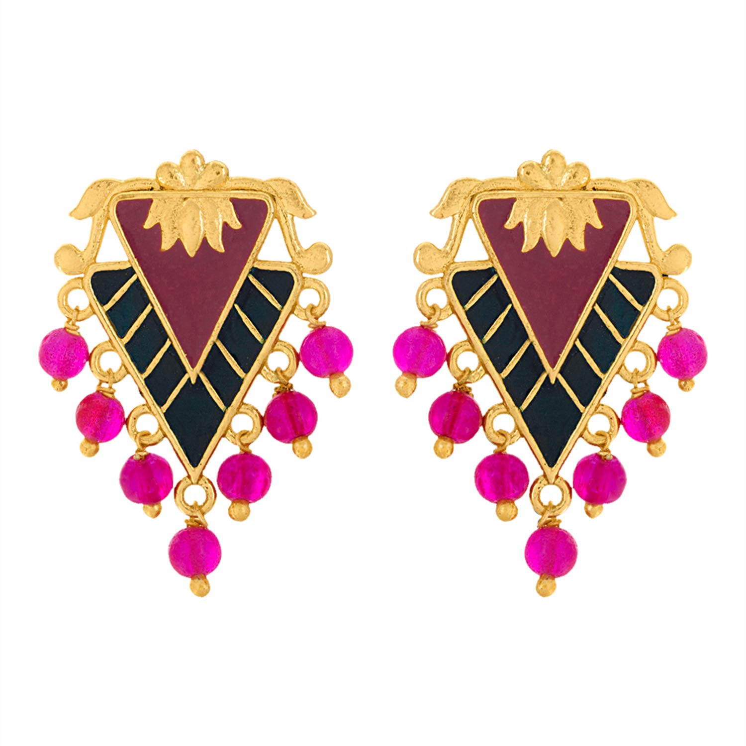 Voylla Pink Leaf Dark Lily Earrings (B08WHX7N4D) Amazon Price History, Amazon Price Tracker