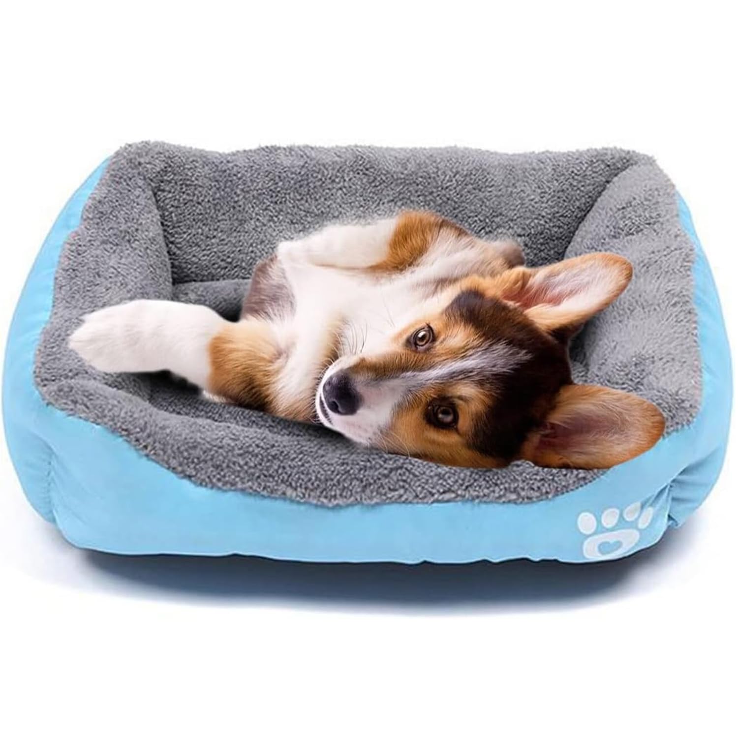 powerking Camas para Perros, Almohadillas para Mascotas Impermeables y Almohadillas para Dormir para Gatitos y Cachorros, Suaves y Lavables (Azul)
