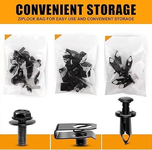 Miniatura 4 de Sinytuto 35 clips multifuncionales para pernos de protección contra salpicaduras de motor de automóvil, reemplazo de retenedor de empuje automotriz,