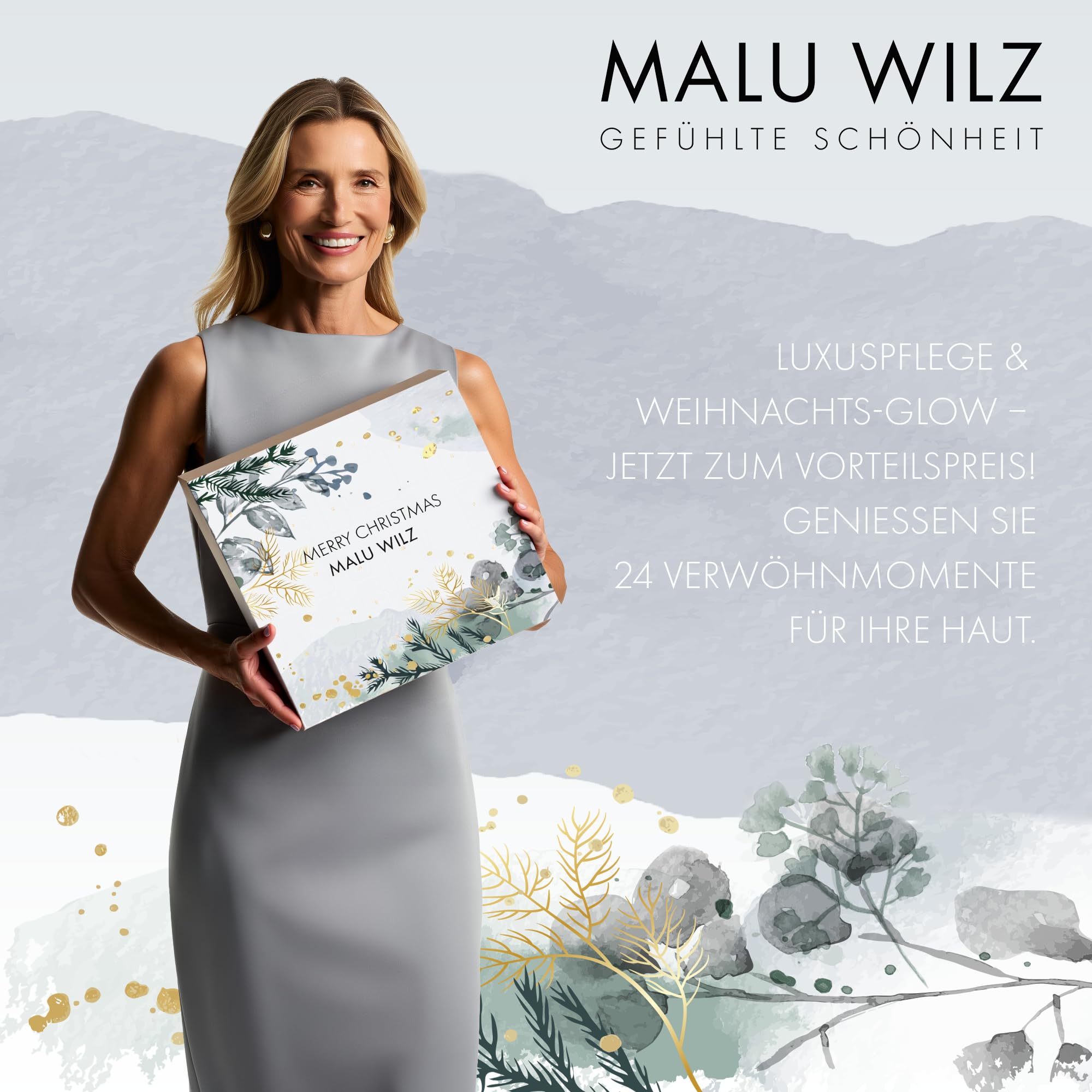 Malu Wilz Adventskalender, Beauty Adventskalender mit diversen Pflege- und Kosmetik-Produkten, 21 Ampullen + Mascara & Creme (Modell 2025)