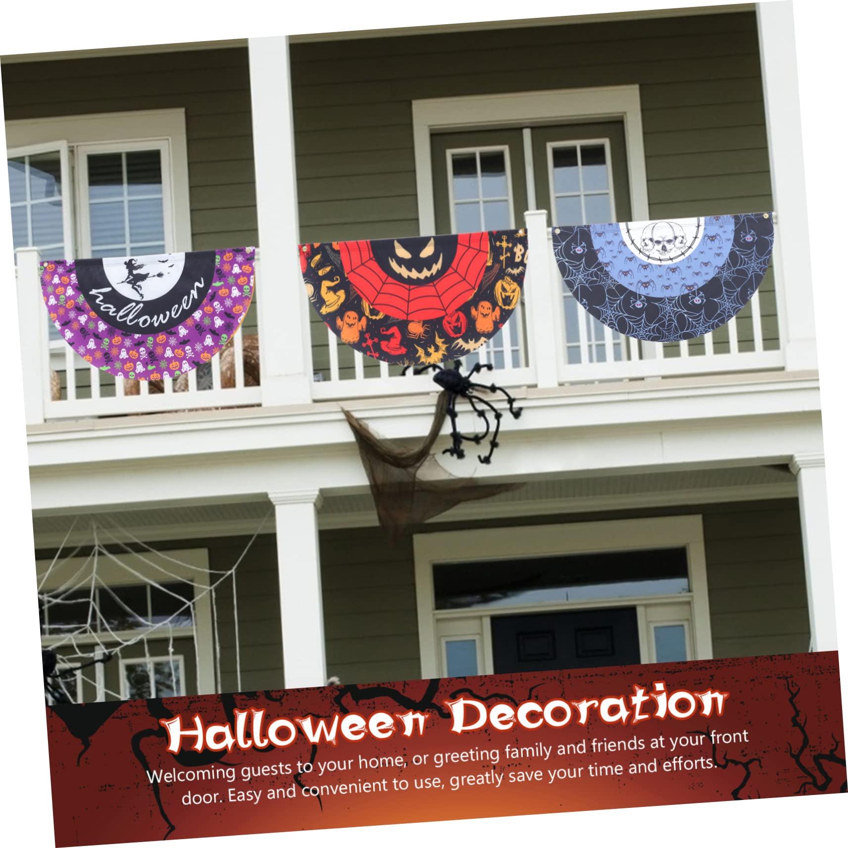 HANABASS 12stücke Teiliges Halloween Gartenfahnen Wetterfeste Fan-flaggen Für Fröhliche Feiern Deko Für Halloween-partys Und Gartenverschönerung