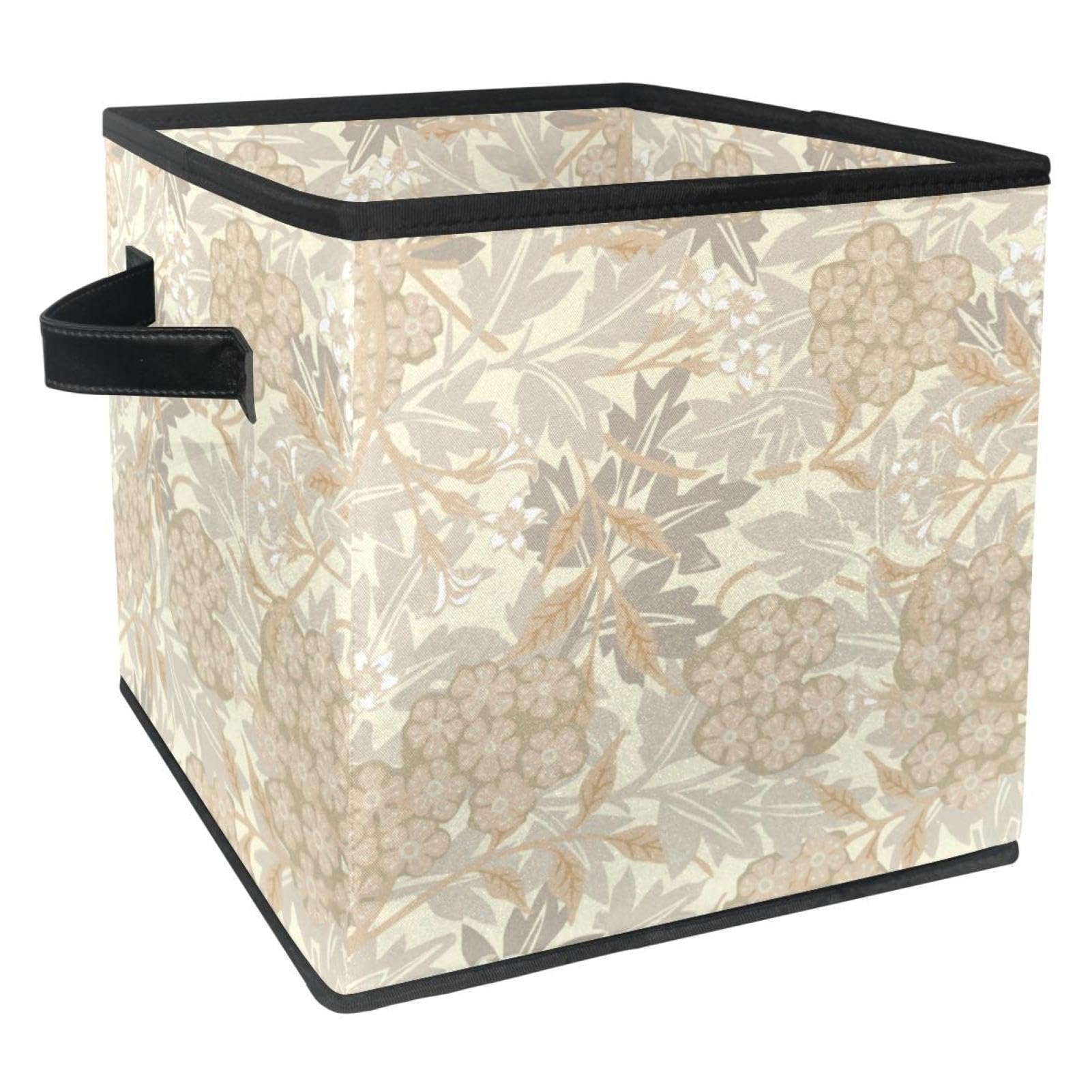 Boîte de rangement pliable pour chambre à coucher motif floral élégant