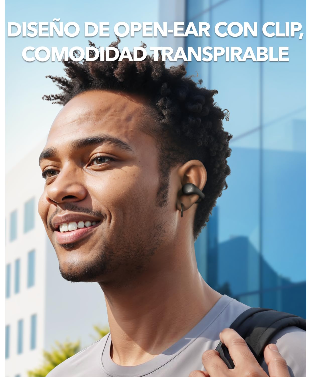 Soundcore C40i de Anker Auriculares Open-Ear con Clip | Diseño de juntas flexible, controles de botón, comodidad ligera, ajuste estable y transductores expansivos