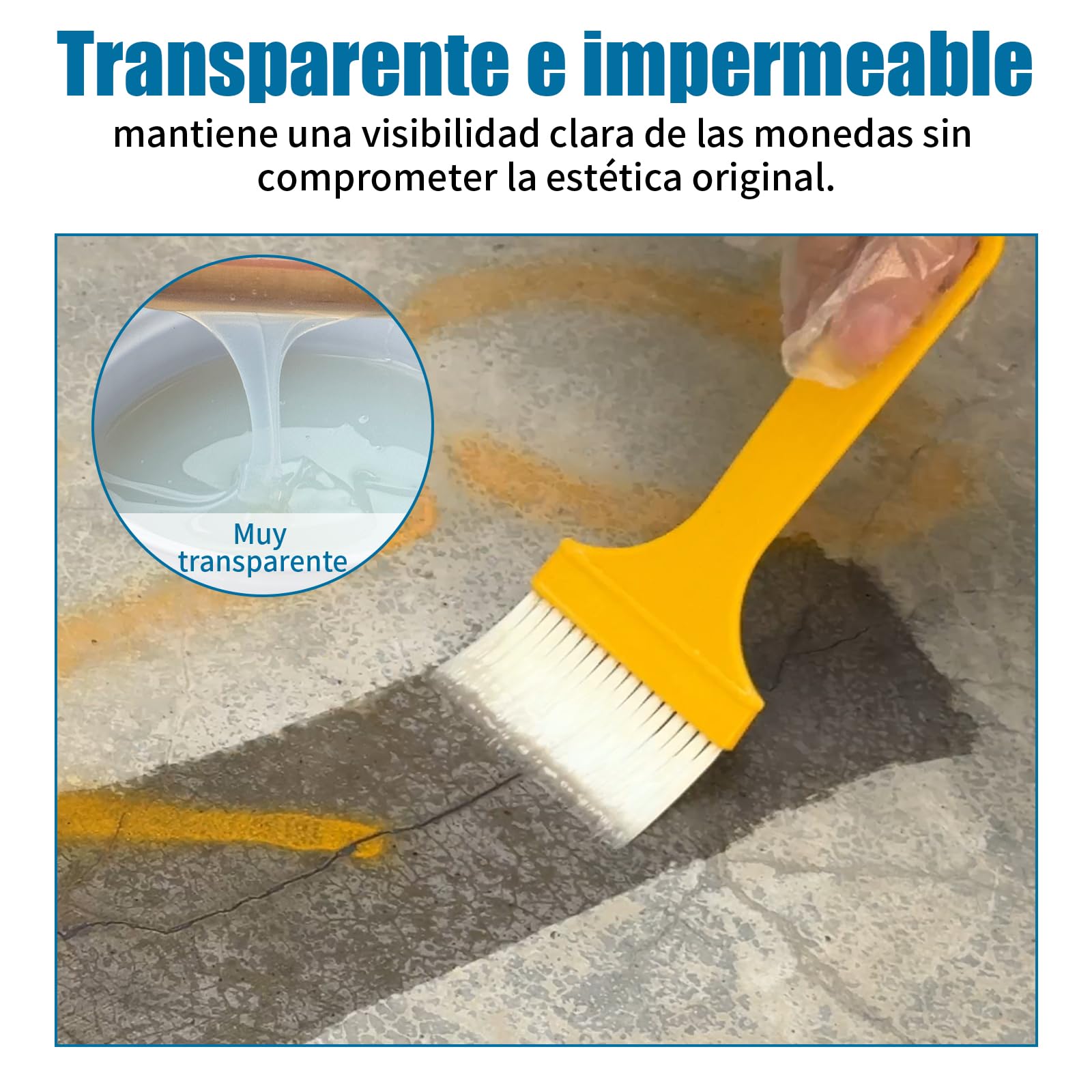 Sellador Impermeable Transparente, Impermeabilizante Transparente, Sellador Invisible Impermeable, Pintura Impermeabilizante Transparente 1KG