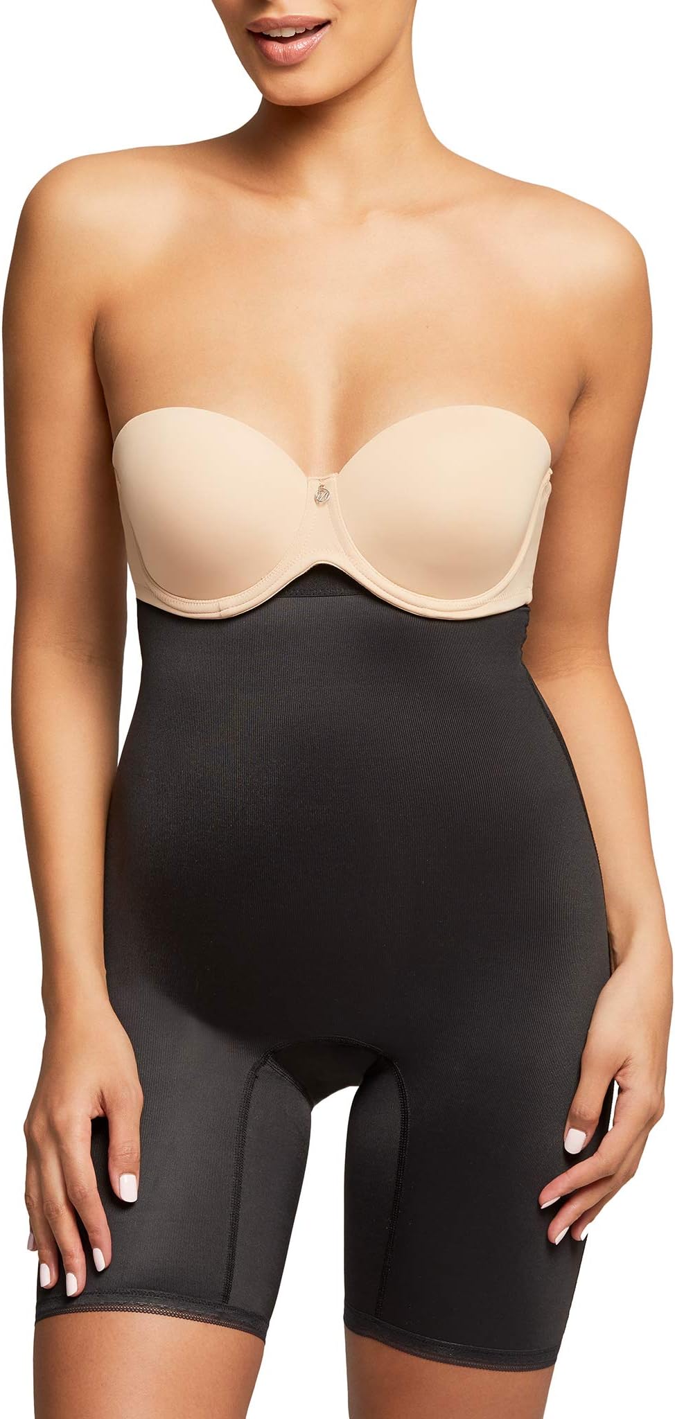 Montelle Women's Thigh Shapewear Plus Size Firm Tummy Control High Waist Shaper Slimmer for Women