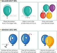 Vista 4 de Kit de arco de globos, tira de guirnalda de globos de 82 pies de fácil bricolaje y 500 puntos de pegamento para arco de globos, decoración