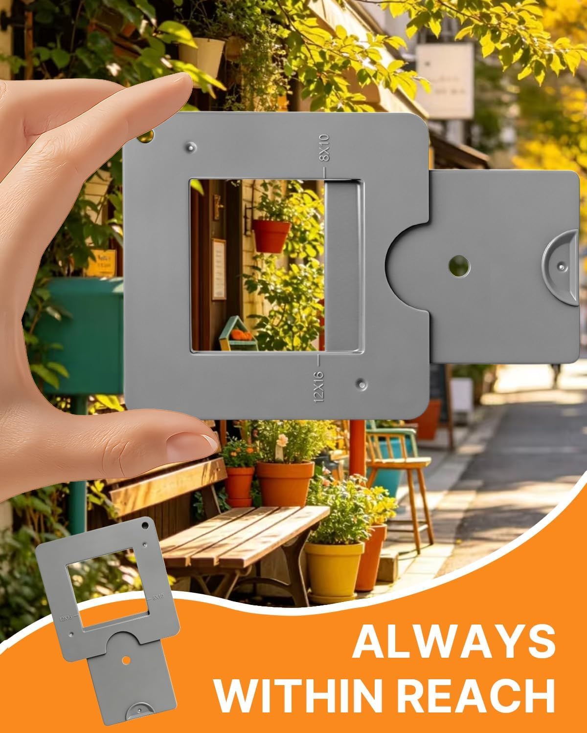 4 Pcs View Finder, Artists Viewfinder, Sliding Adjustable Compositional Viewfinder with Color Separation, Viewfinder for Sketching Painting Photography Layout Creation