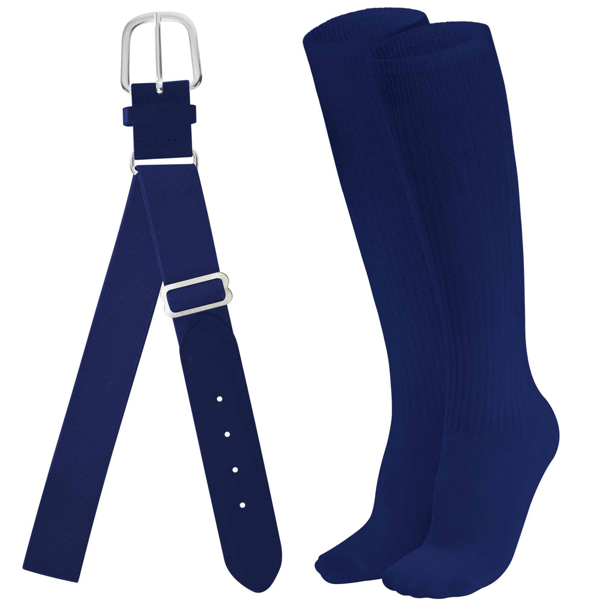 Dxhycc Youth Baseball Socks and Belt Combo Set Softball Baseball Socks and Elastic Waist Belt for Youth Boys Girls