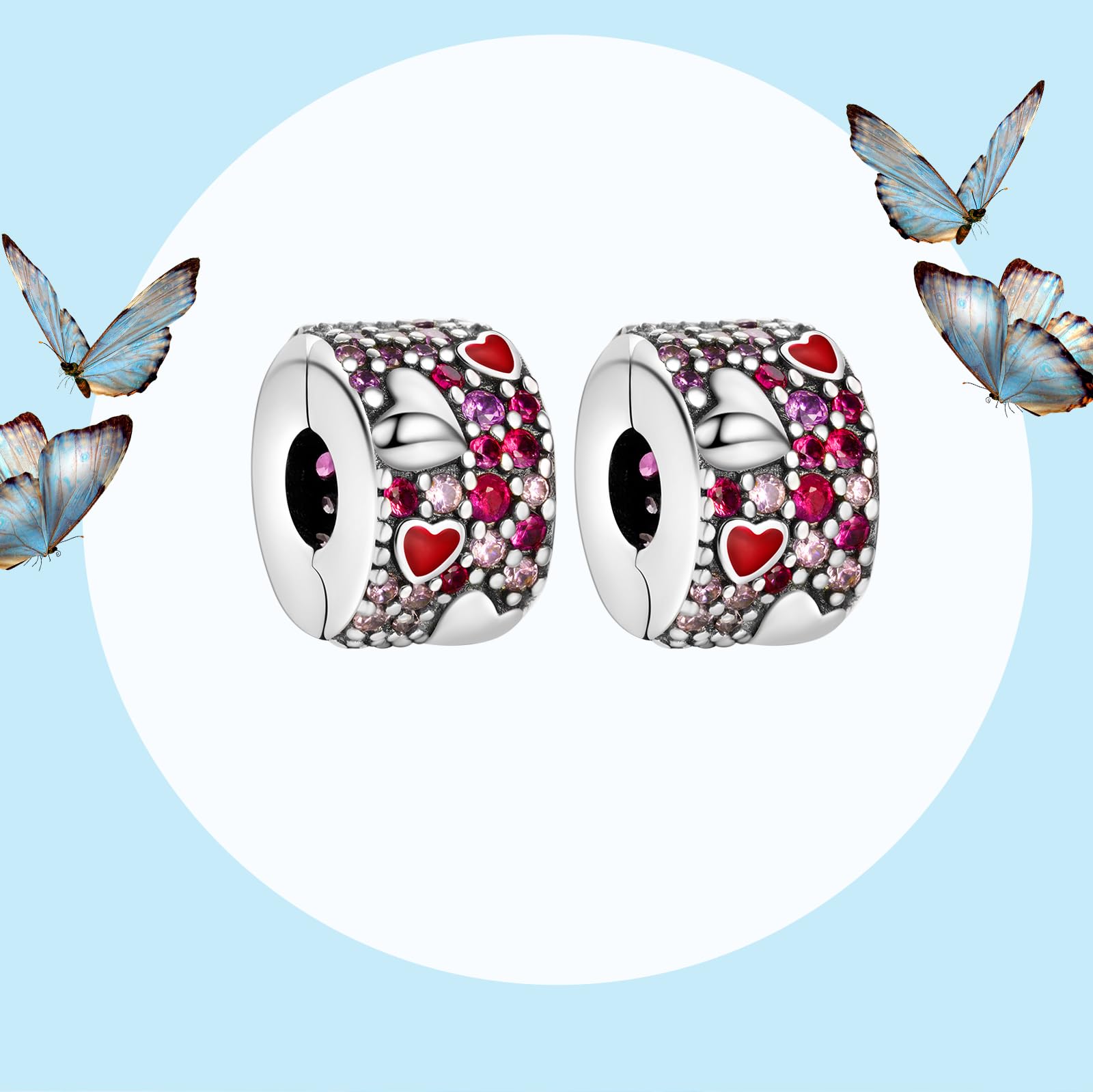 MGIUL Charm Cartone Animato Animale Ruoli Cinematografici 3 in 1 Clips 2 in 1 Pendant Argento 925 Ciondoli Perline Compleanni Anniversari Gioielli Regalo per le Donne