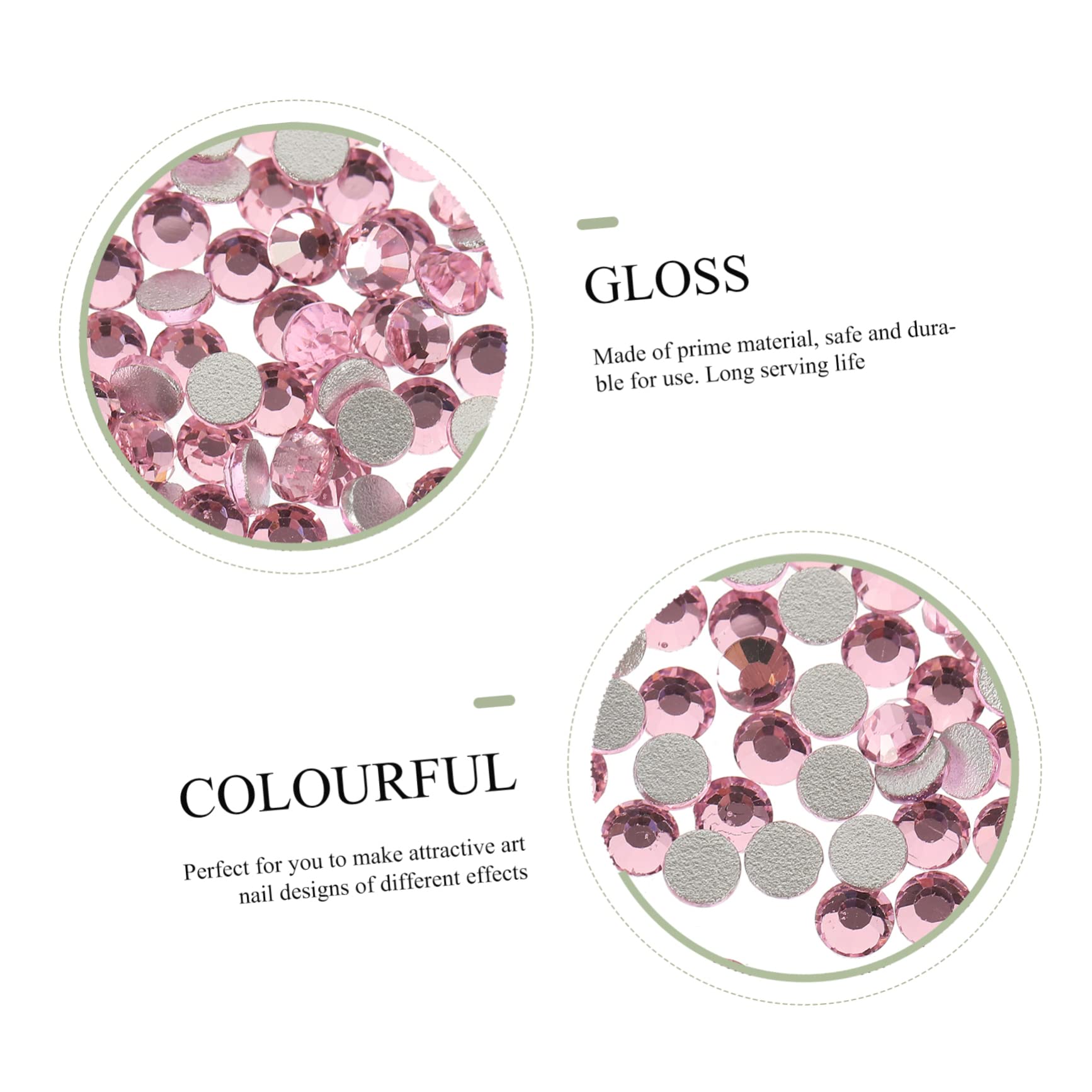 FOMIYES 4 Pezzi 1 Set Di Decorazioni Per Nail Art Con Strass A Fondo Piatto Gioielli Per Unghie Kit Per Realizzare Perline Per Unghie