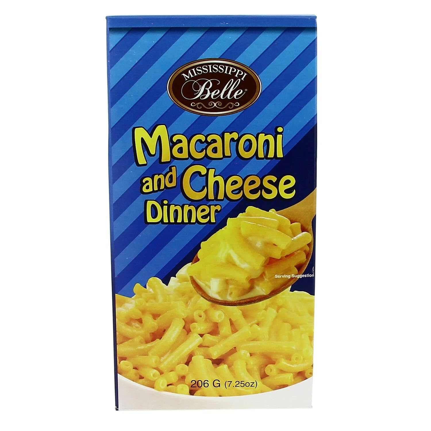 MISSISSIPPI BELLE - Macaroni and Cheese Dinner - Pâtes aux Fromages - Le Mac & Cheese Américain Classique et Authentique - la boite de 206g - Le Lot De 4