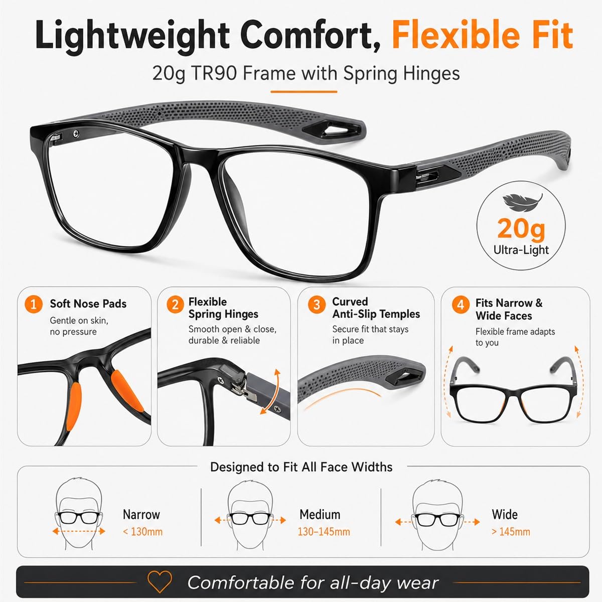 Generisch 3er-Pack Selbsttönende Gleitsicht Lesebrille Damen Herren, Progressive Multifokus Blaulichtfilter Computerbrille, TR90 Rahmen mit Federscharnier